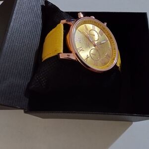 Yellow and Gold Watch with Rose Gold Accents
